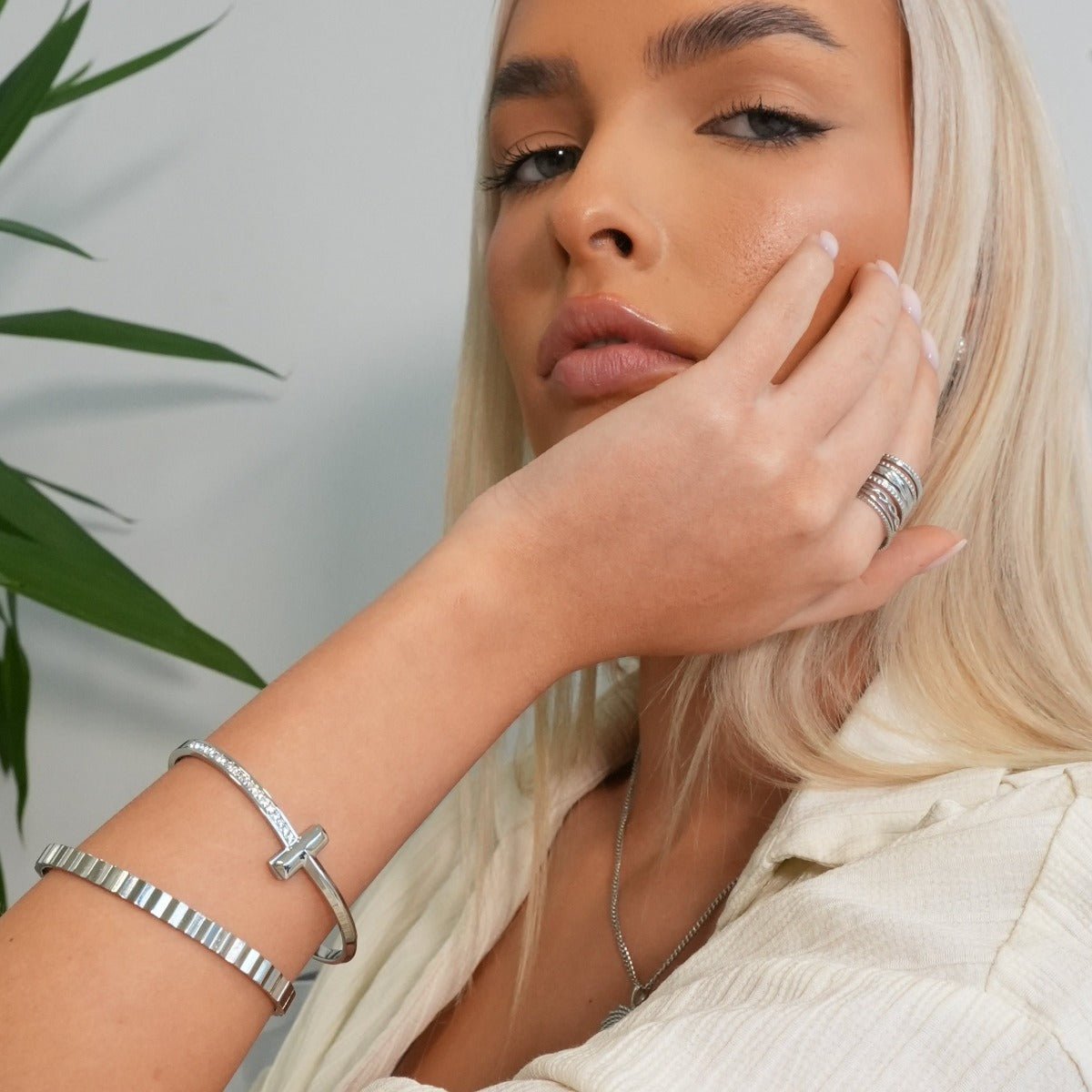 Pulsera T-Bar Elegance - Plata