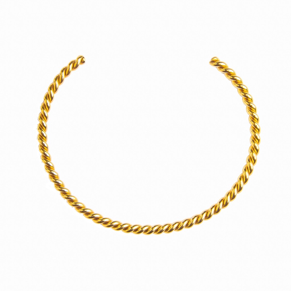Pulsera Twist bañada en oro de 18 quilates