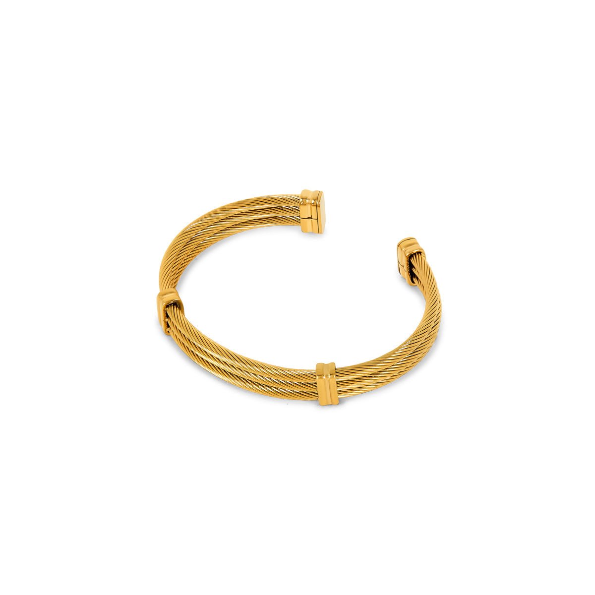 Pulsera de alambre bañada en oro de 18k