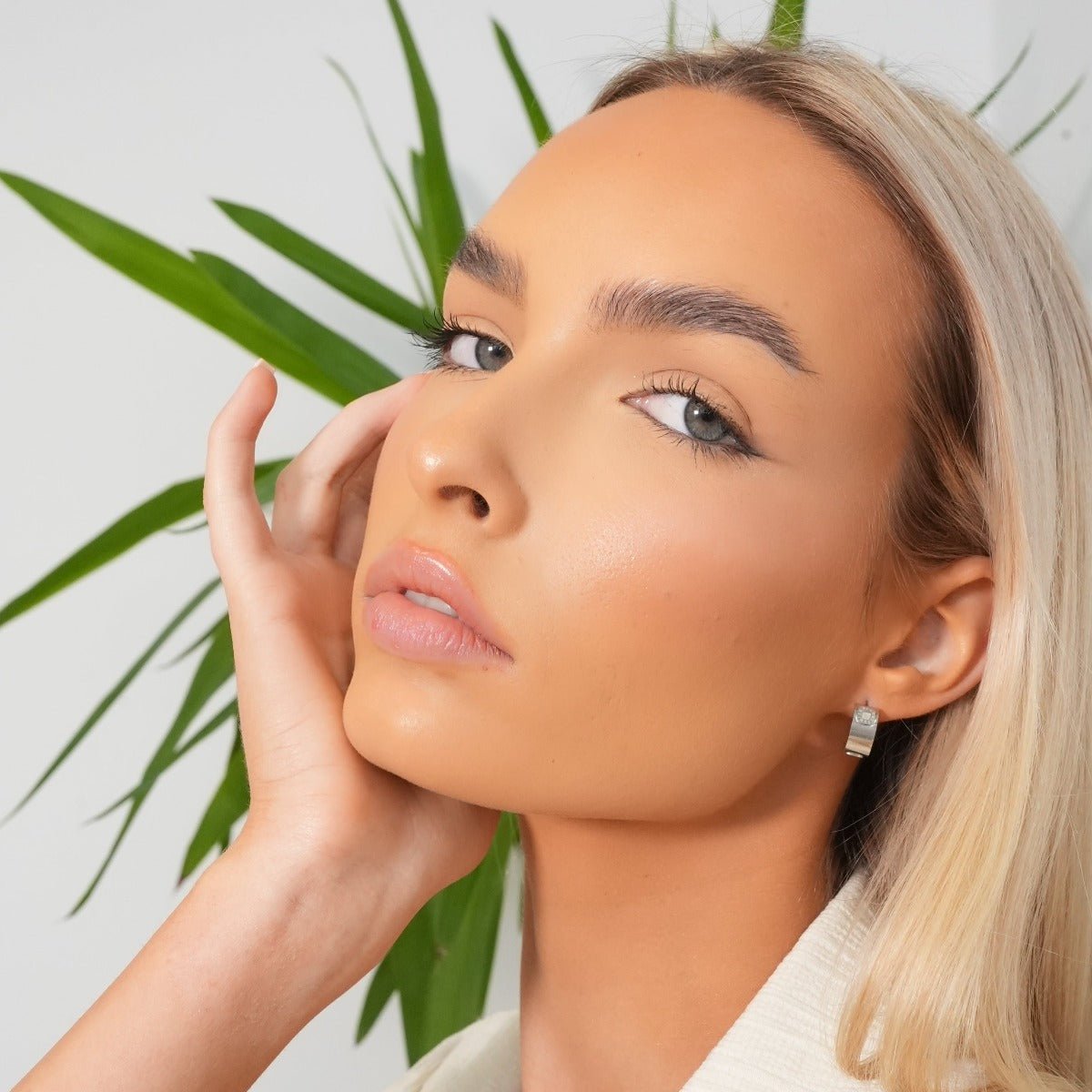 Pendiente con dije cuadrado - Plata