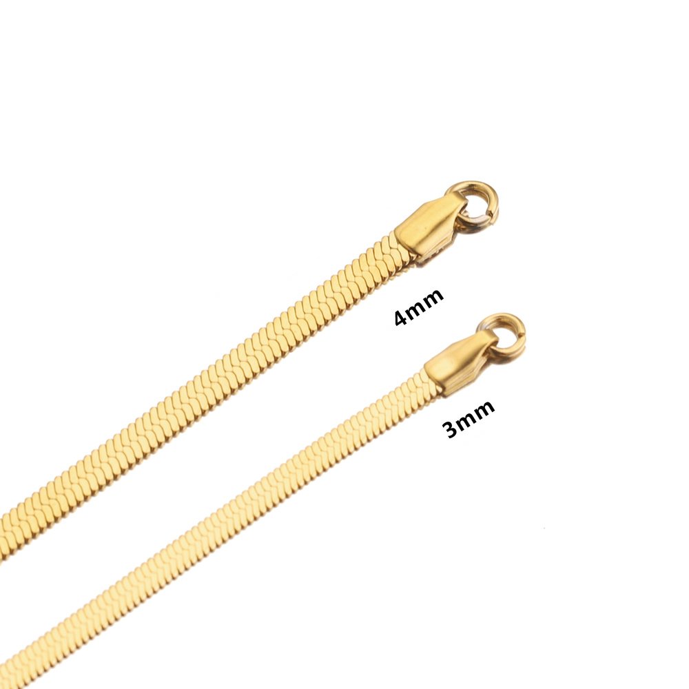 Collar de malla de serpiente bañado en oro