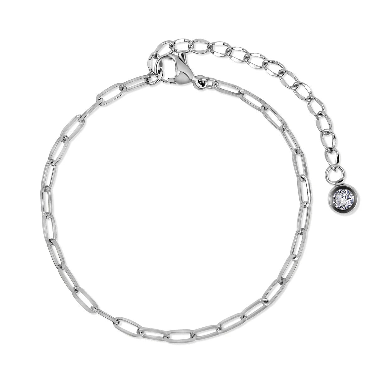 Conjunto de pulseras Glamour con circonitas - Plata