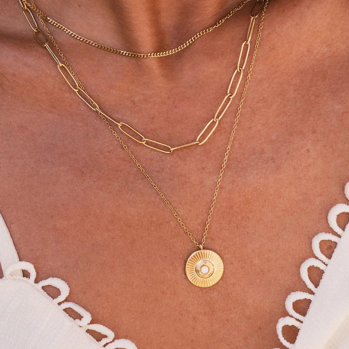 Collar Cleopatra Mixto Chapado en Oro de 18 K