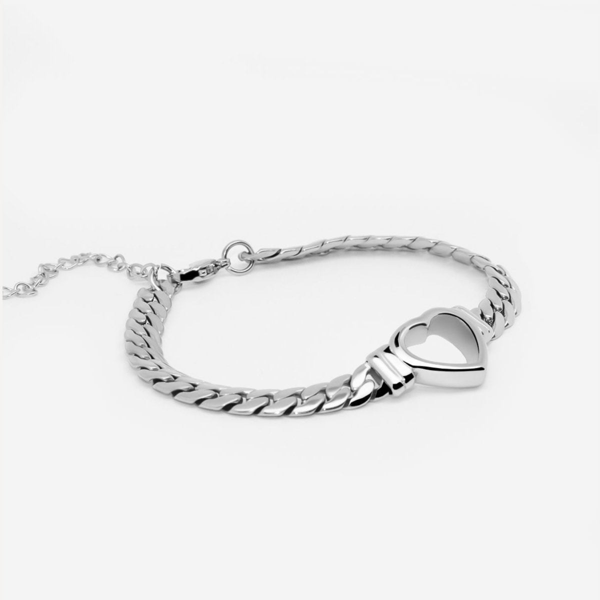 Pulsera minimalista de corazón - Plata