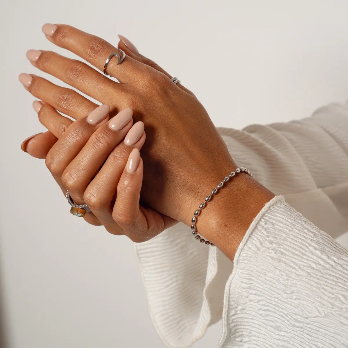 Pulsera de cadena esférica - Plata