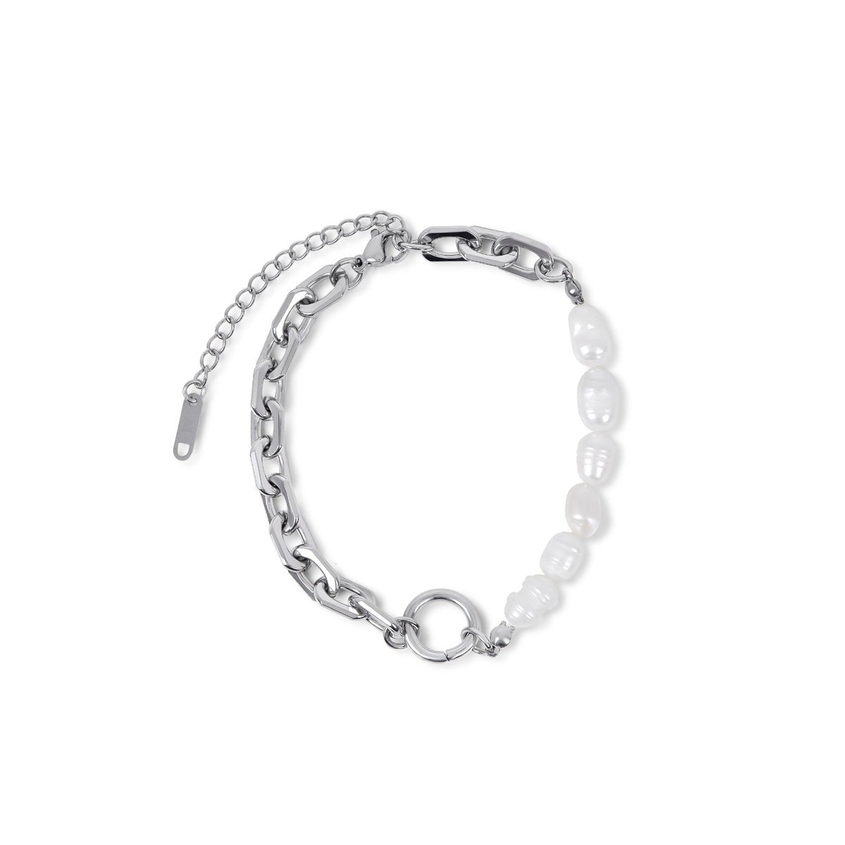 Pulsera de perlas del estado de ánimo - Plata